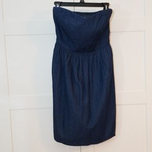 SOLD! Denim Sweetheart Neckline Dress